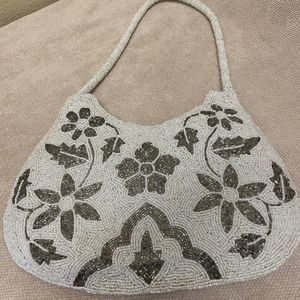 Handmade beaded evening handbag